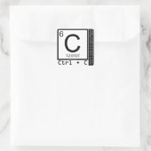 Sticker Carré Geek Moi ! Copie de carbone (Sac)