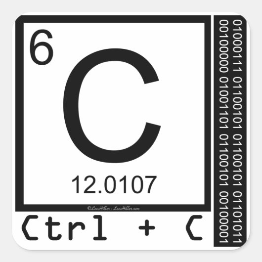 Sticker Carré Geek Moi ! Copie de carbone (Devant)