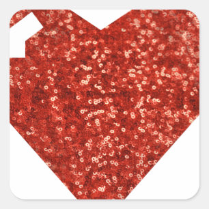 Sticker Carré geeky valentines coeur du jour