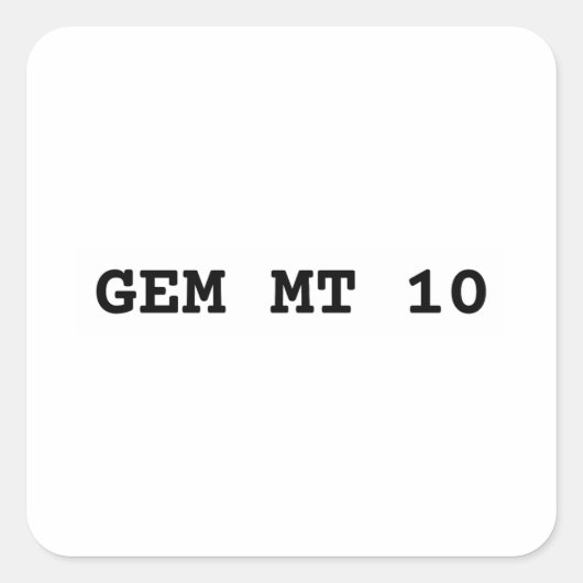 Sticker Carré Gem Mint 10 blanc (Devant)