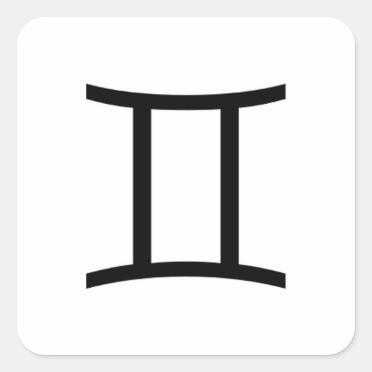 Sticker Carré Gemini (Devant)