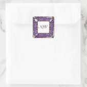 Sticker Carré Gemme Violette Monogramme (Sac)