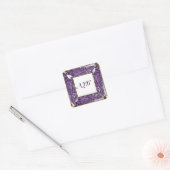 Sticker Carré Gemme Violette Monogramme (Enveloppe)