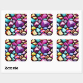 Sticker Carré Gems Texture (Feuille)