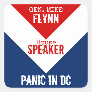 Sticker Carré Gén Mike Flynn Président de la Chambre Panique à D