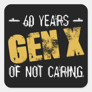 Sticker Carré Gen X 60 Anniversaire