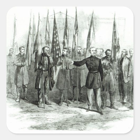 Sticker Carré Général Custer (Devant)