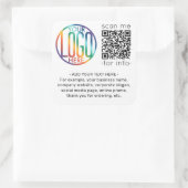 Sticker Carré Générateur de code QR et votre logo commercial (Sac)
