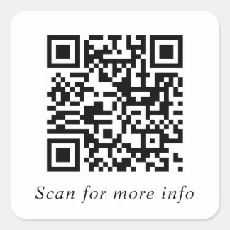 Sticker Carré Générateur de site Web de code QR personnalisé