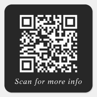 Sticker Carré Générateur de site Web de code QR personnalisé noi