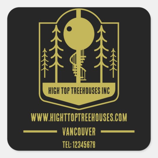 Sticker Carré Générateur maître Treehouse (Devant)