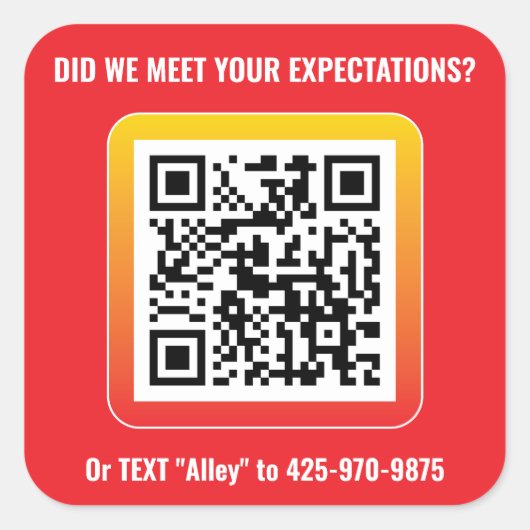 Sticker Carré Genius - Keene Red (Devant)