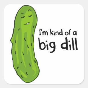 Sticker Carré Genre de pickle à l'aneth d'affaire