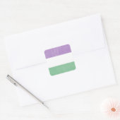 Sticker Carré Genre gay violet, vert et blanc (Enveloppe)