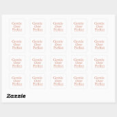 Sticker Carré Gentle Over Perfect – Minimal Quote Design (Feuille)