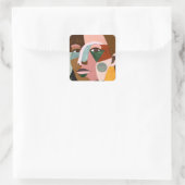 Sticker Carré Geo Face (Sac)