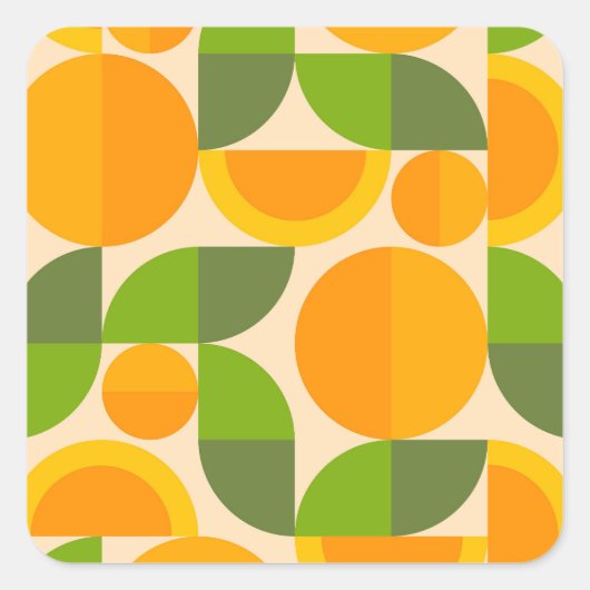 Sticker Carré Geometric Fruit (Devant)