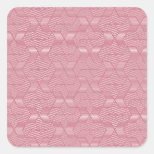 Sticker Carré Géométrie de ligne : Texture Vintage moderne