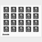 Sticker Carré George Frederic Handel, gravé par Thomson (Feuille)