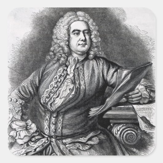 Sticker Carré George Frederick Handel, 1749 (Devant)