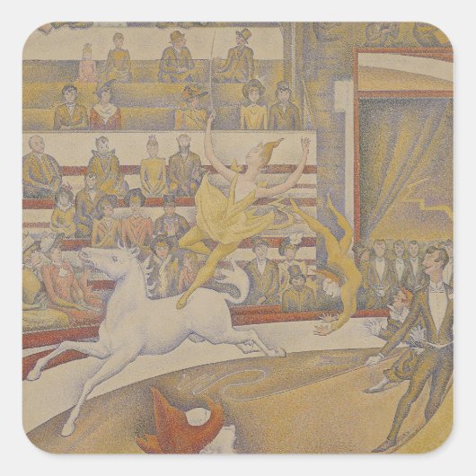 Sticker Carré Georges Pierre Seurat | le cirque, 1891 (Devant)