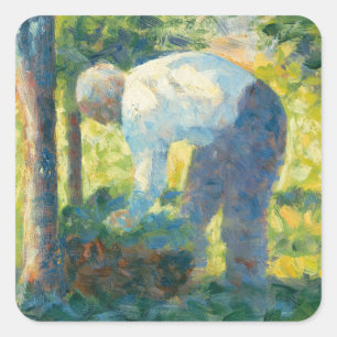 Sticker Carré Georges Pierre Seurat   Le jardinier