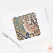 Sticker Carré Georges Seurat - Le Chahut (Enveloppe)