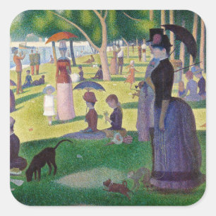 Sticker Carré Georges Seurat - Un dimanche à La Grande Jatte