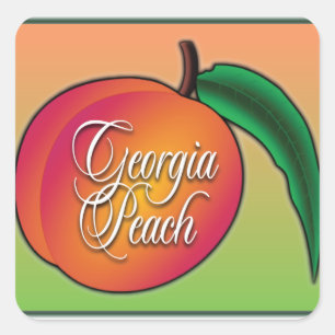 Sticker Carré Georgia Peach
