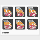 Sticker Carré Georgia Surnom Word Art (Feuille)