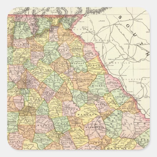 Sticker Carré Géorgie 2 (Devant)