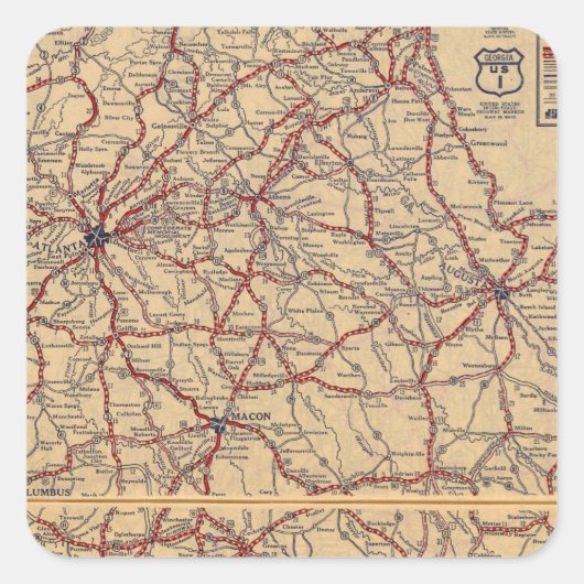 Sticker Carré Géorgie 8 (Devant)