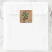 Sticker Carré Geraniums dans un pot, c.1905 (huile sur toile) (Sac)