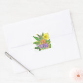 Sticker Carré Gerbéra Daisy (Enveloppe)