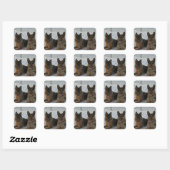 Sticker Carré German Shepherd Group In Snow (Feuille)