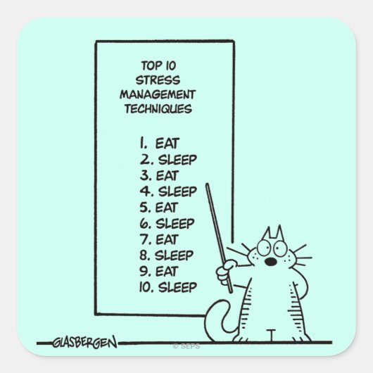 Sticker Carré Gestion du temps (Devant)