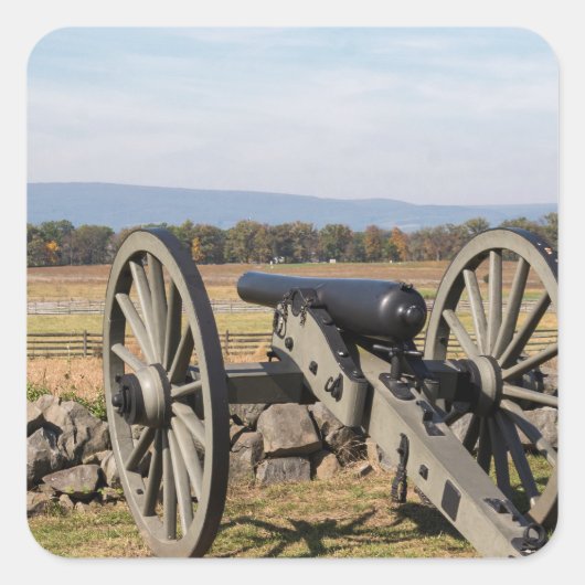 Sticker Carré Gettysburg : Une vue de Pickett's Charge (Devant)