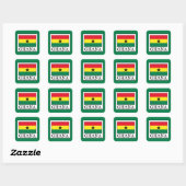 Sticker Carré Ghana (Feuille)