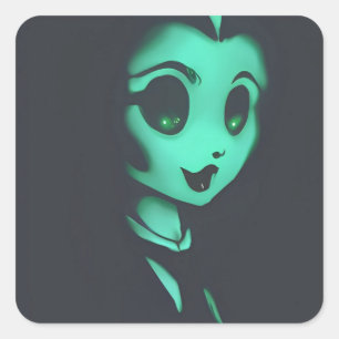 Sticker Carré Ghost Betty Boo