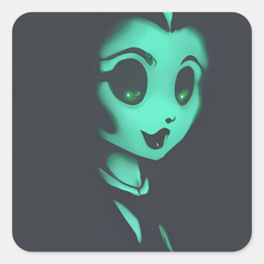 Sticker Carré Ghost Betty Boo (Devant)