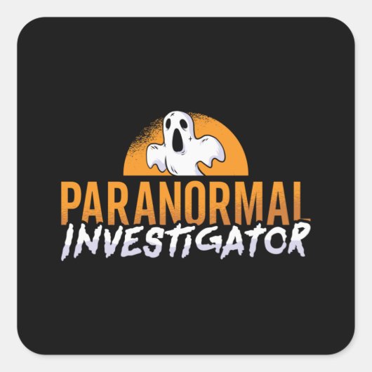 Sticker Carré Ghost Hunter Paranormal Investigator Ghost Hunting (Devant)