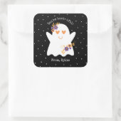Sticker Carré Ghost pour enfants mignonne hallowee (Sac)