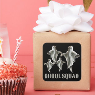 Sticker Carré GHOUL SQUAD drôle fantôme éffrayant