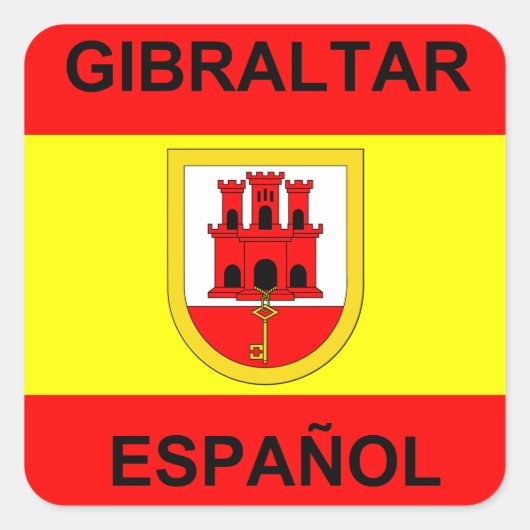 Sticker Carré Gibraltar espagnol 20 (Devant)