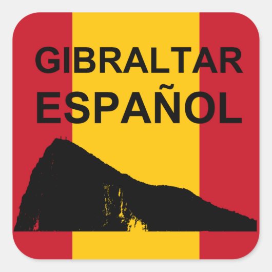 Sticker Carré Gibraltar espagnol 6 (Devant)