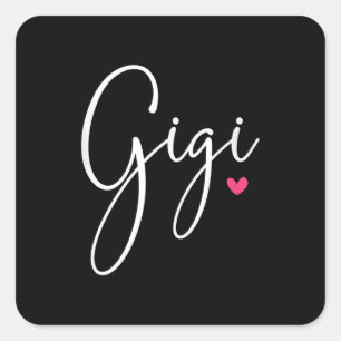 Sticker Carré Gigi Cadeaux femmes grand-mère cadeaux de Noël pet