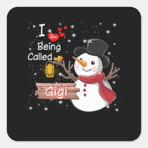 Sticker Carré Gigi Lover   J'Aime Être Appelé Gigi