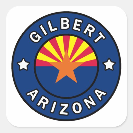 Sticker Carré Gilbert Arizona (Devant)