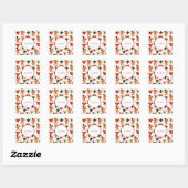 Sticker Carré Gingerbread Christmas Candy Ribbon (Feuille)