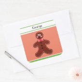 Sticker Carré Gingerbread Man (Enveloppe)